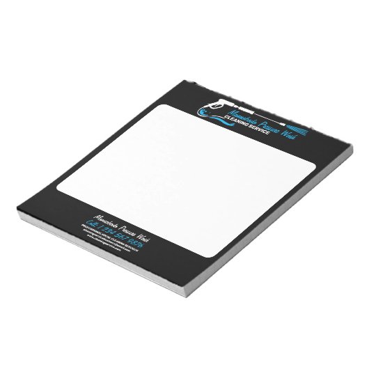 Black Pressure Power Washing Professional Clean Notitieblok (Linkerzijde)