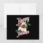 Black Prettige feestdagen African Santa Mrs Cl Briefkaart (Voorkant / Achterkant)