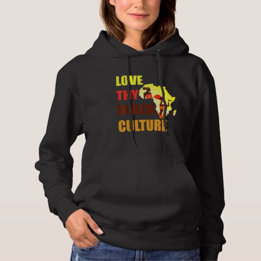 Black Pride African American Black Power Afrocente Hoodie (Voorkant)