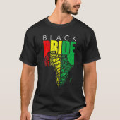 Black Pride African Map Gift African American T-shirt (Voorkant)