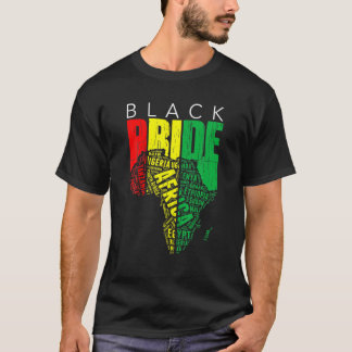 Black Pride African Map Gift African American T-shirt