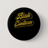 Black Pride Black Excellence Retro Ronde Button 5,7 Cm (Voorkant)