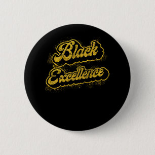 Black Pride Black Excellence Retro Ronde Button 5,7 Cm