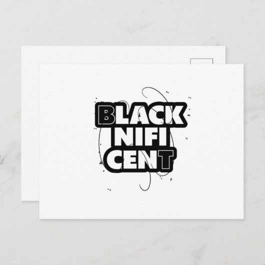 Black Pride Black History Mo Aankondigingskaart (Voorkant / Achterkant)