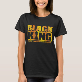 Black Pride Black King schaakstuk Black History M T-shirt