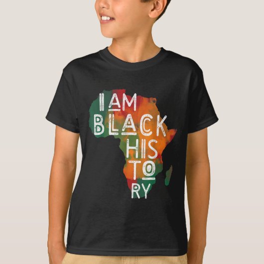 Black Pride Gifts I Am Black History African Ameri T-shirt (Voorkant)