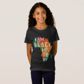 Black Pride Gifts I Am Black History African Ameri T-shirt (Voorkant volledig)