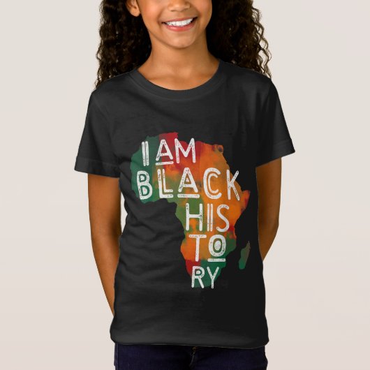 Black Pride Gifts I Am Black History African Ameri T-shirt (Voorkant)