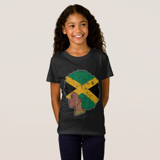 Black Pride Jamaican Flag Jamaica Black History Mo T-shirt (Voorkant volledig)