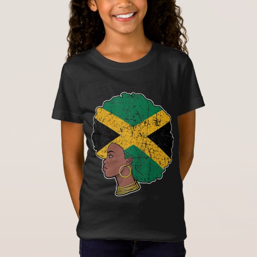 Black Pride Jamaican Flag Jamaica Black History Mo T-shirt (Voorkant)