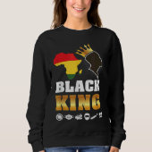 Black Pride King Definition  African Plus Size Gra Trui (Voorkant)