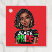 Black Pride Lady Bedankjes Labels (Voorkant)