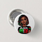 Black Pride Lady Ronde Button 3,2 Cm (Voorkant /achterkant)