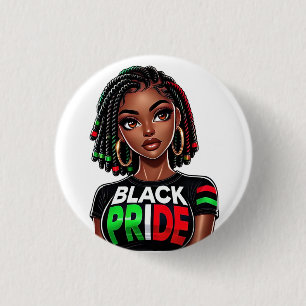 Black Pride Lady Ronde Button 3,2 Cm