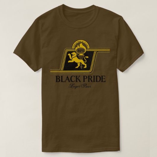 Black Pride Lager Bier Retro Deunct Wisconsin Bre T-shirt (Design voorkant)