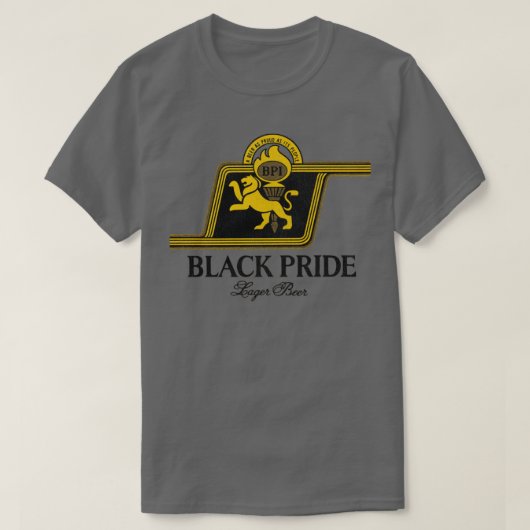 Black Pride Lager Bier Retro Deunct Wisconsin Bre T-shirt (Design voorkant)