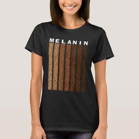 Black Pride Melanin Afro American Leopard Pset Wo T-shirt (Voorkant)