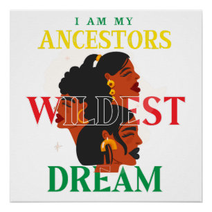 Black Pride-Shirt   Ik ben een zwarte geschiedenis Perfect Poster