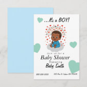 Black Prince baby shower uitnodiging (Voorkant / Achterkant)