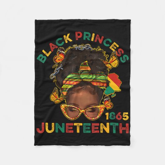 Black Princes Juneteenth 1865 Geschiedenis Maand M Fleece Deken (Voorkant)