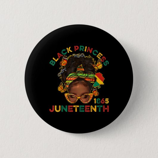 Black Princes Juneteenth 1865 Geschiedenis Maand M Ronde Button 5,7 Cm (Voorkant)