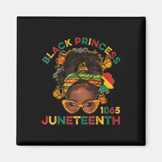 Black Princes Juneteenth 1865 History Month Melani Magneet (Voorkant)