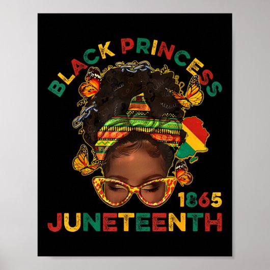 Black Princes Juneteenth 1865 History Month Melani Poster (Voorkant)