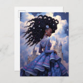 Black Princess Fantasy Kunst Briefkaart (Voorkant / Achterkant)
