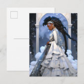 Black Princess Fantasy Kunst Briefkaart (Voorkant / Achterkant)