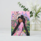 Black Princess Fantasy Kunst Briefkaart (Staand voorkant)