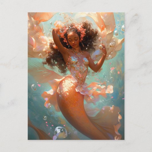 Black Princess Fantasy Kunst Briefkaart (Voorkant)