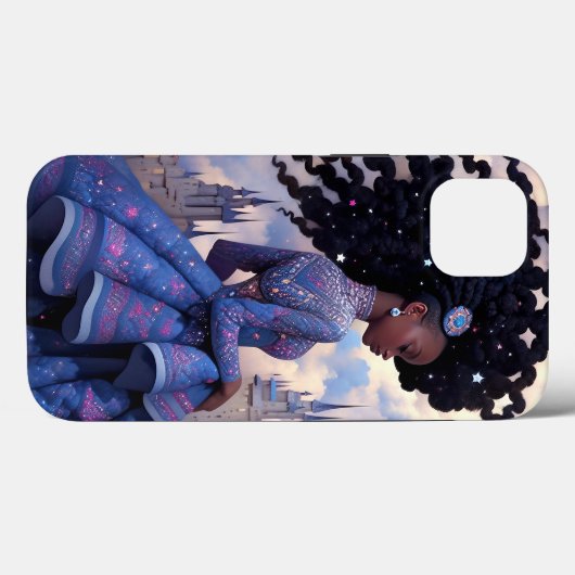 Black Princess Fantasy Kunst Case-Mate iPhone Case (Achterkant (horizontaal))