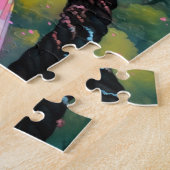 Black Princess Fantasy Kunst Legpuzzel (Zijkant)