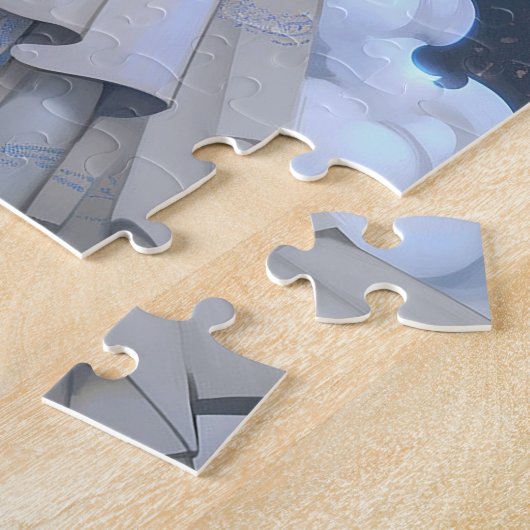 Black Princess Fantasy Kunst Legpuzzel (Zijkant)