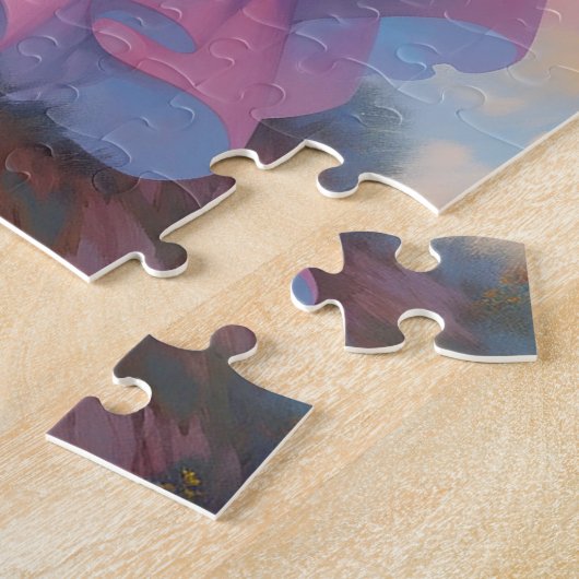 Black Princess Fantasy Kunst Legpuzzel (Zijkant)