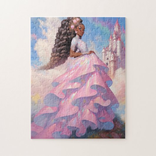Black Princess Fantasy Kunst Legpuzzel (Verticaal)