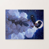 Black Princess Fantasy Kunst Legpuzzel (Horizontaal)