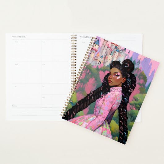 Black Princess Fantasy Kunst Planner (Display)
