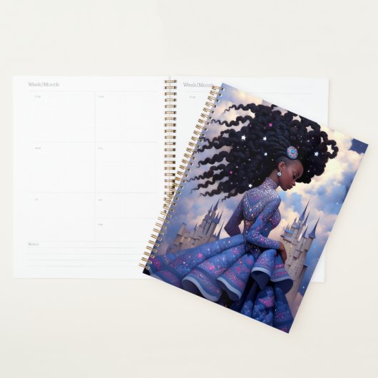 Black Princess Fantasy Kunst Planner (Display)