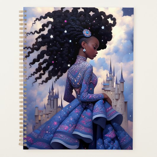 Black Princess Fantasy Kunst Planner (Voorkant)