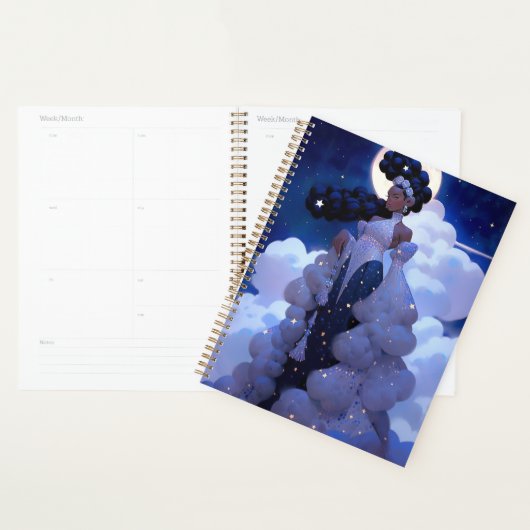 Black Princess Fantasy Kunst Planner (Display)