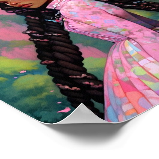 Black Princess Fantasy Kunst Poster (Hoek)