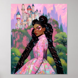 Black Princess Fantasy Kunst Poster