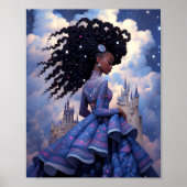 Black Princess Fantasy Kunst Poster (Voorkant)
