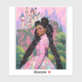 Black Princess Fantasy Kunst Sticker (Vel)