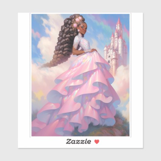 Black Princess Fantasy Kunst Sticker (Vel)