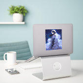 Black Princess Fantasy Kunst Sticker (Laptop op bureau)