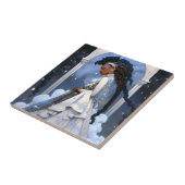 Black Princess Fantasy Kunst Tegeltje (Zijkant)