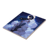 Black Princess Fantasy Kunst Tegeltje (Zijkant)