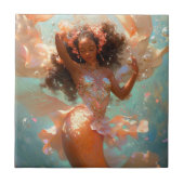 Black Princess Fantasy Kunst Tegeltje (Voorkant)